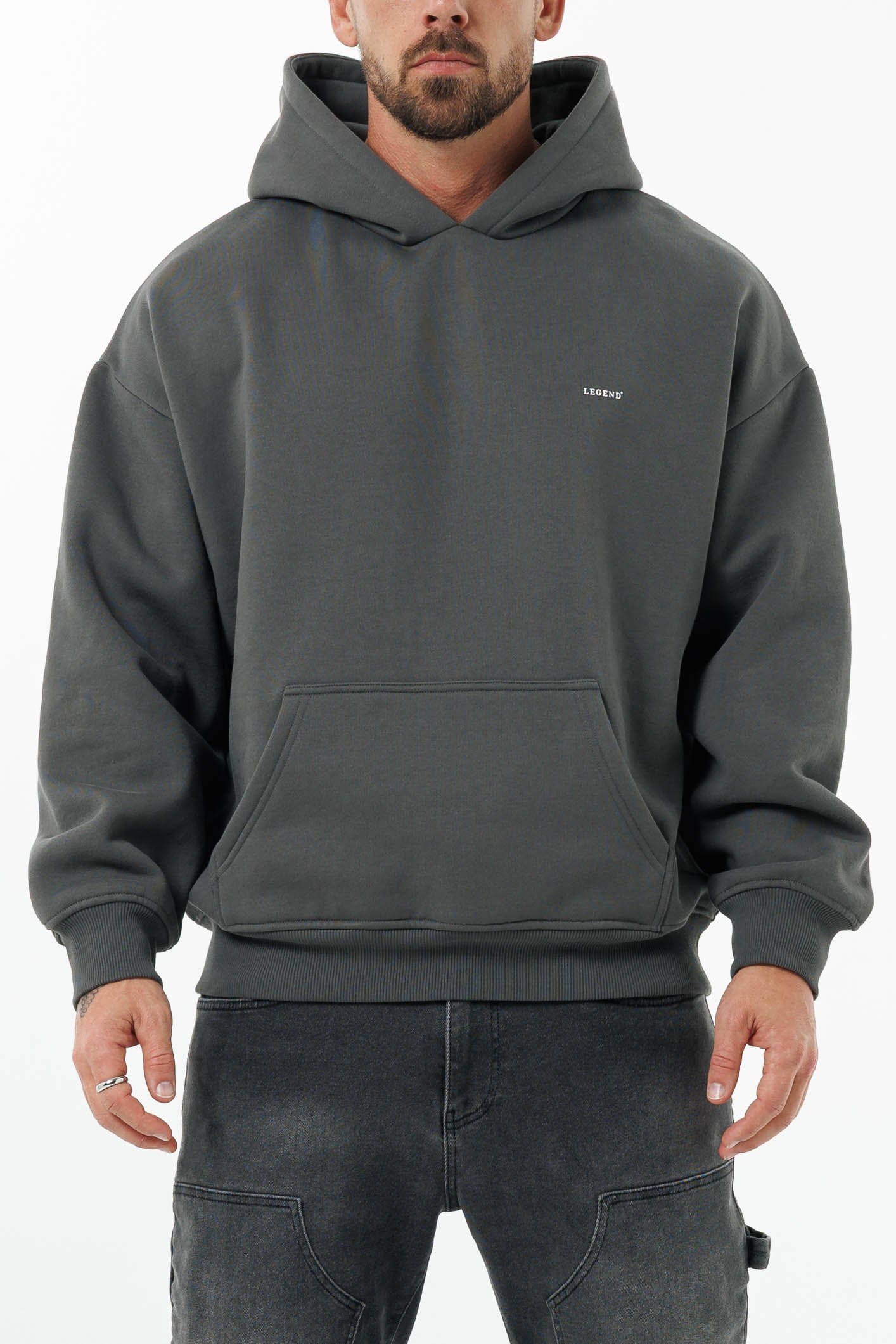 LEGEND LONDON Hoodie HOODIE - DARK GREY