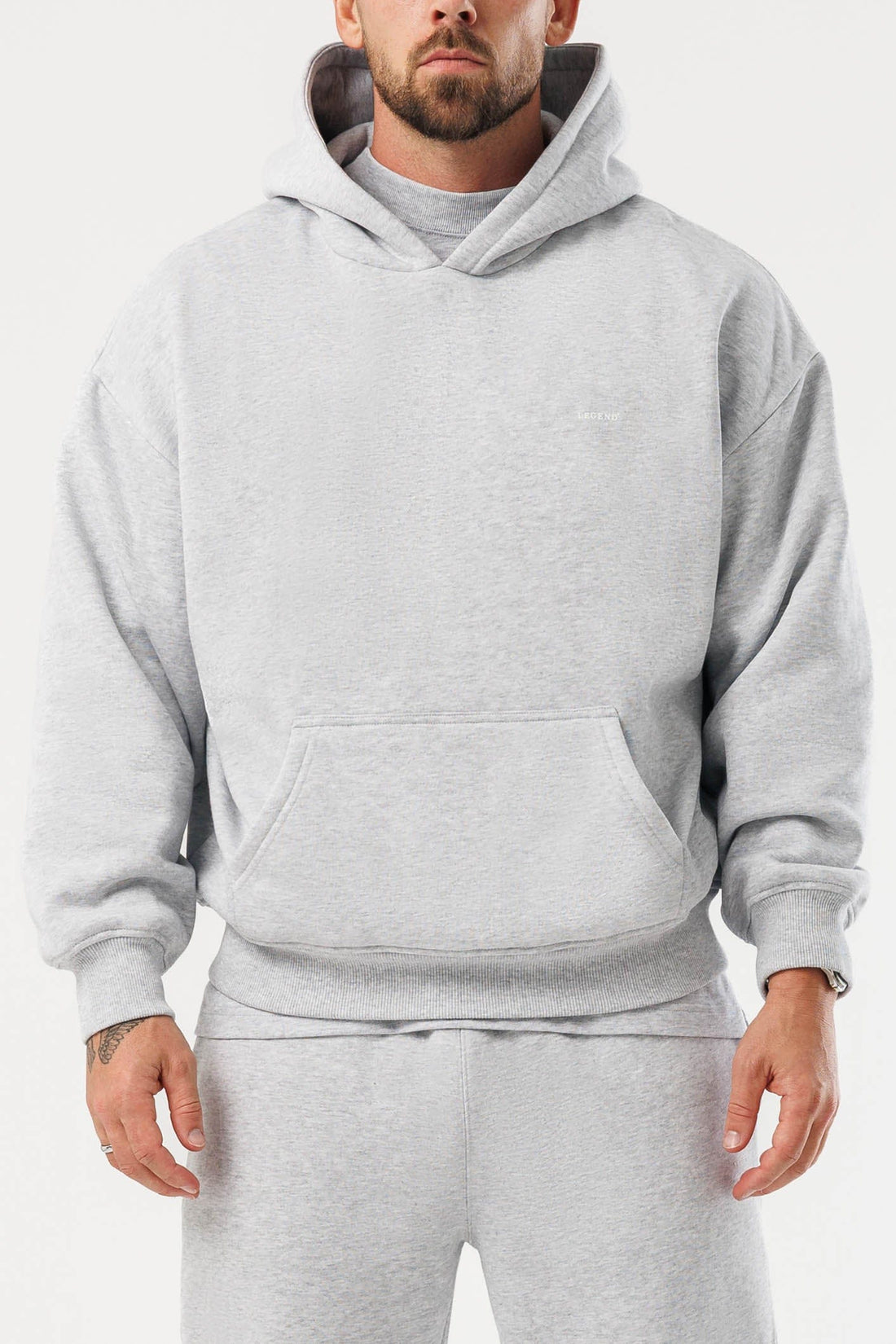LEGEND LONDON Hoodie HOODIE - GREY MARL