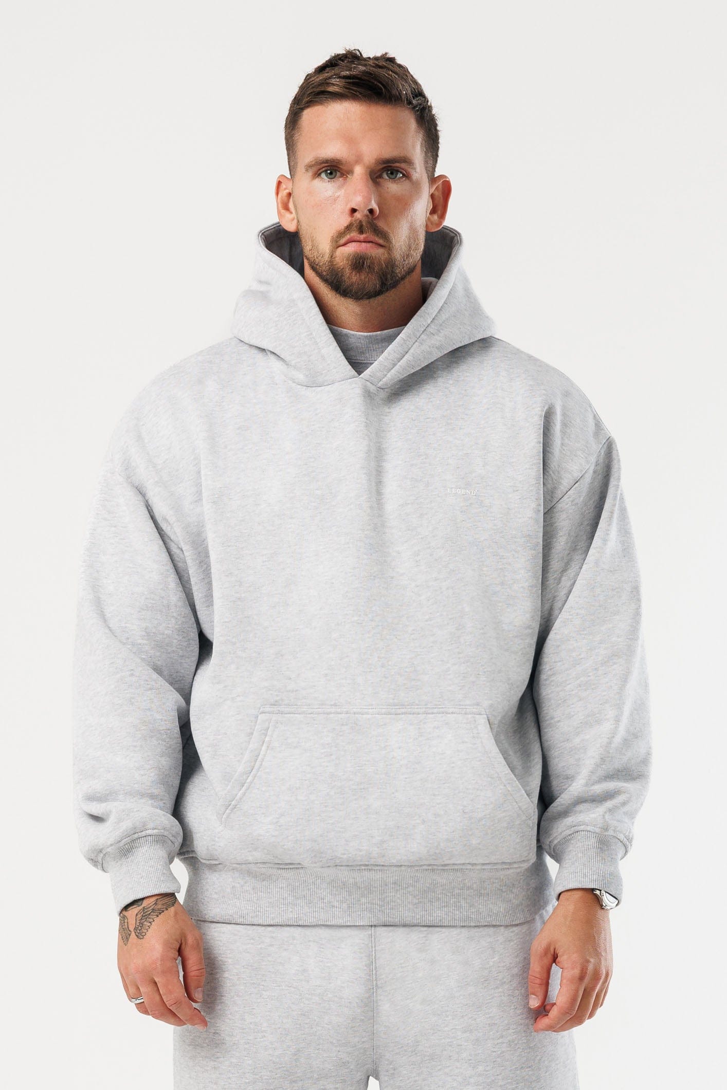 LEGEND LONDON Hoodie HOODIE - GREY MARL
