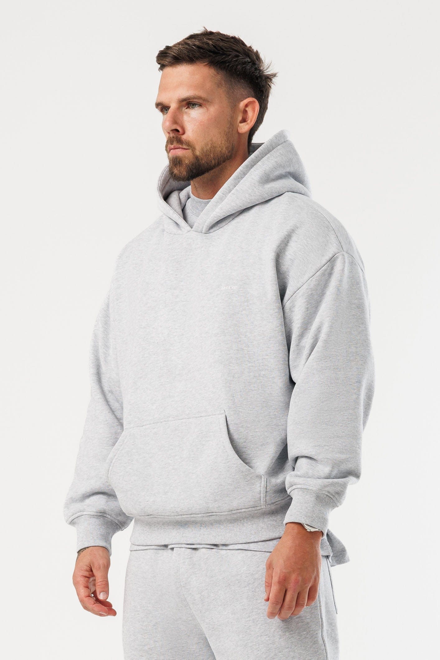 LEGEND LONDON Hoodie HOODIE - GREY MARL