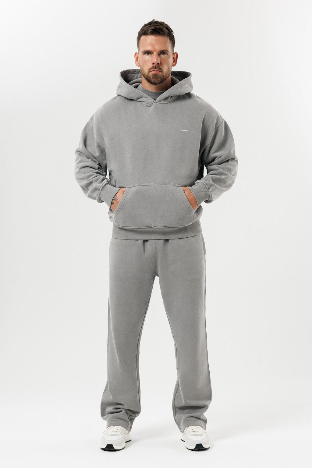 LEGEND LONDON Hoodie HOODIE - WASHED GREY