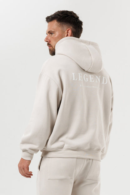LEGEND LONDON Hoodie - PRINT PRINT HOODIE - BEIGE