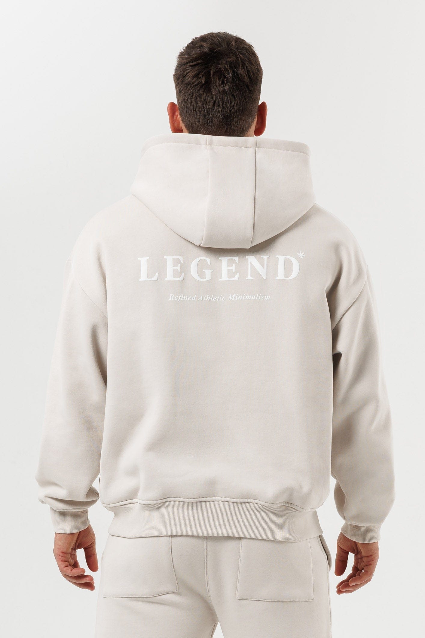 LEGEND LONDON Hoodie - PRINT PRINT HOODIE - BEIGE