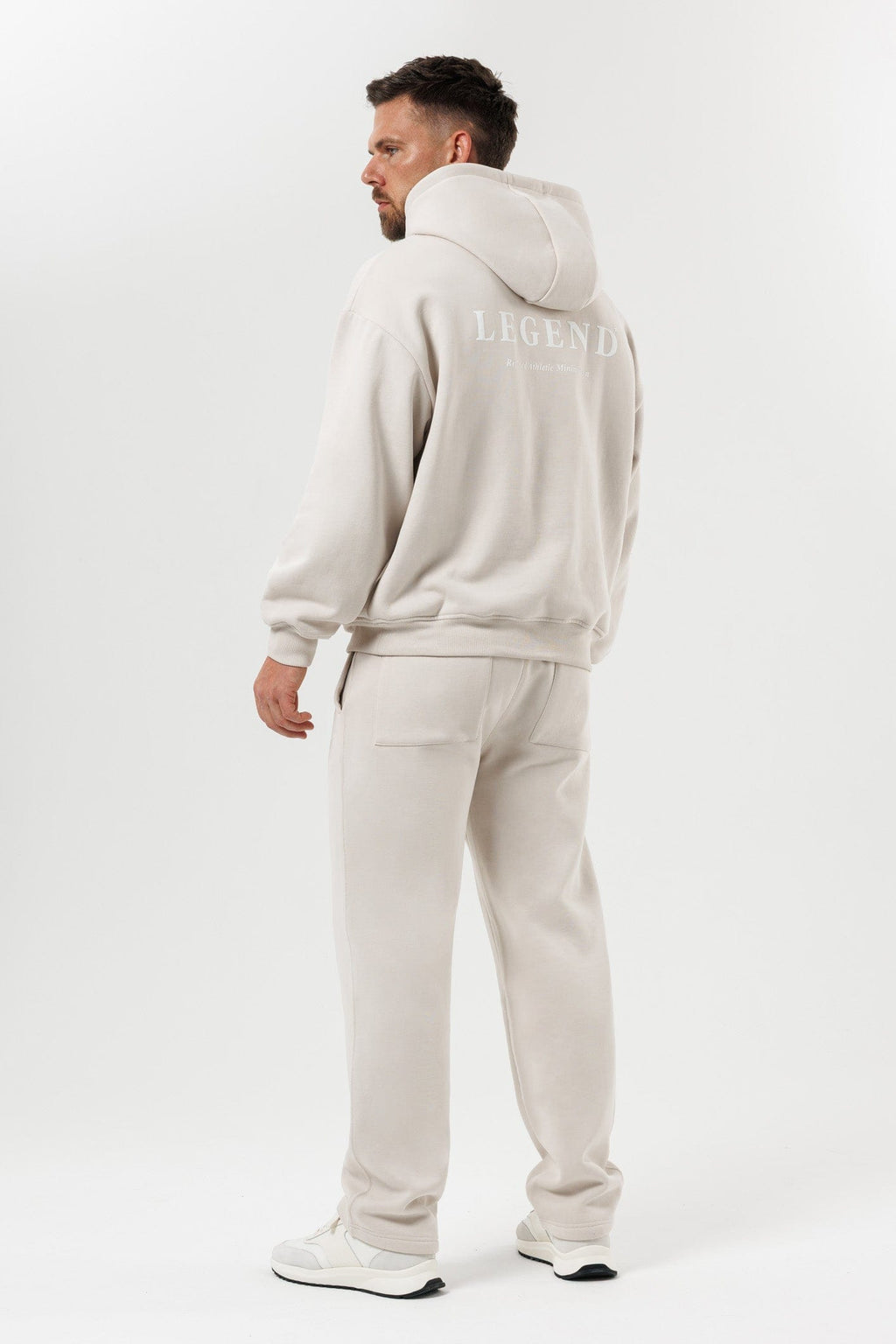 LEGEND LONDON Hoodie - PRINT PRINT HOODIE - BEIGE