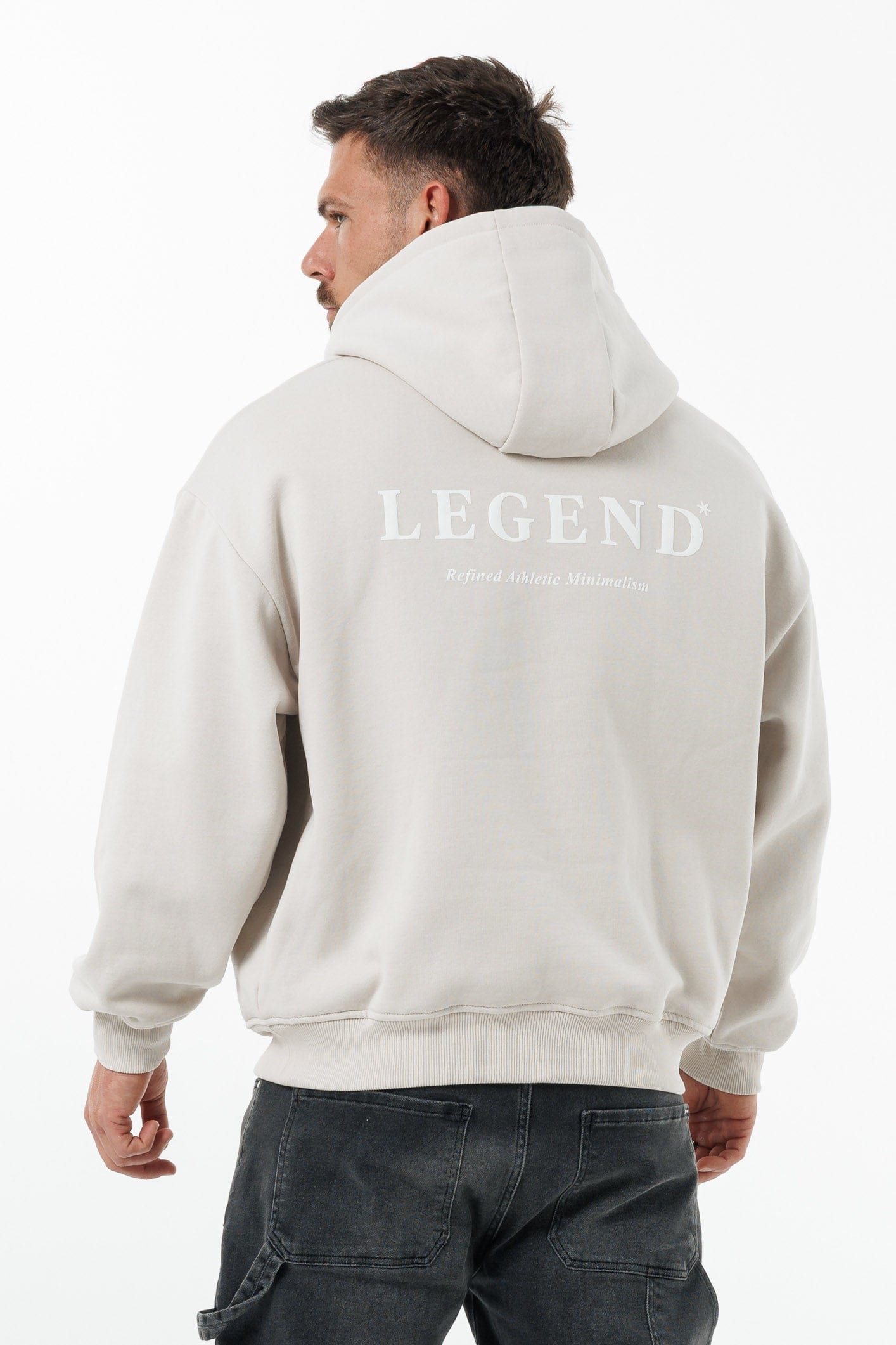 LEGEND LONDON Hoodie - PRINT PRINT HOODIE - BEIGE
