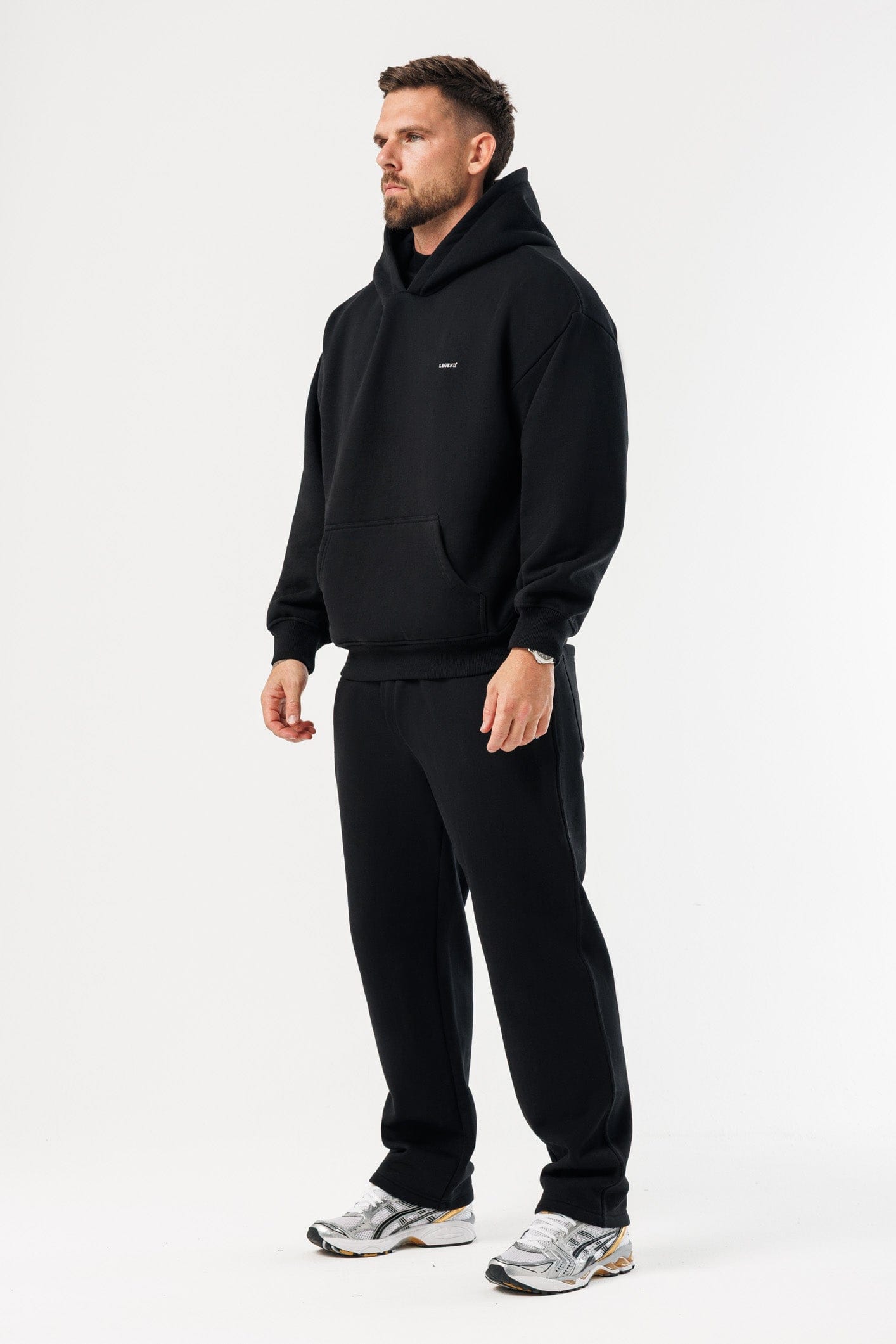 LEGEND LONDON Hoodie - PRINT PRINT HOODIE - BLACK