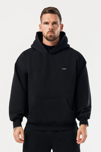 LEGEND LONDON Hoodie - PRINT PRINT HOODIE - BLACK