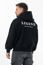 LEGEND LONDON Hoodie - PRINT PRINT HOODIE - BLACK