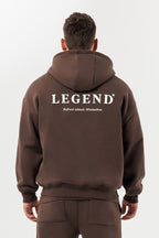LEGEND LONDON Hoodie - PRINT PRINT HOODIE - BROWN