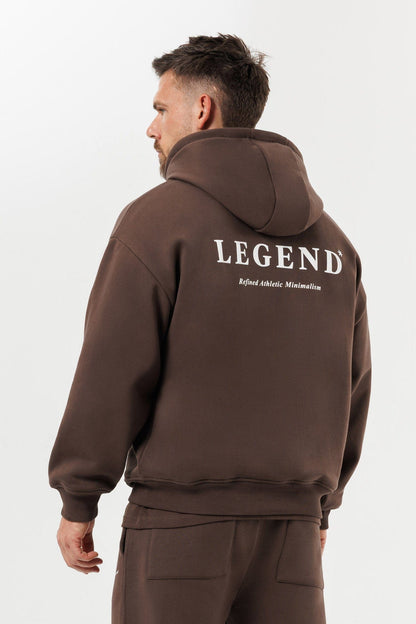 LEGEND LONDON Hoodie - PRINT PRINT HOODIE - BROWN