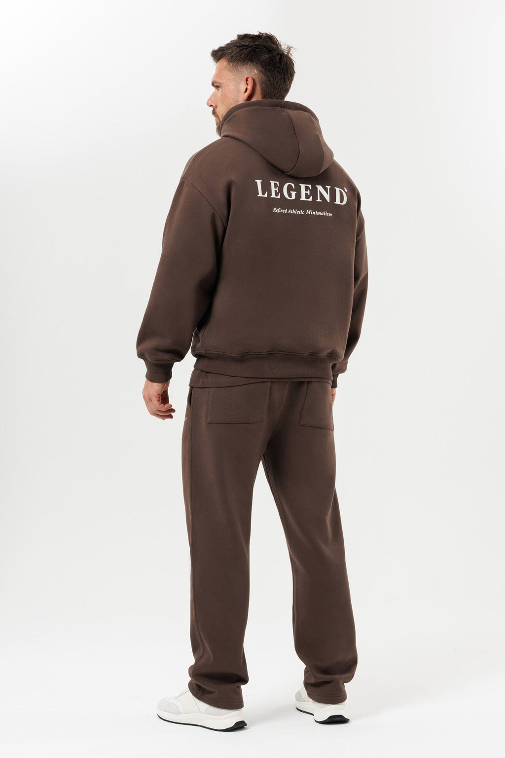 LEGEND LONDON Hoodie - PRINT PRINT HOODIE - BROWN