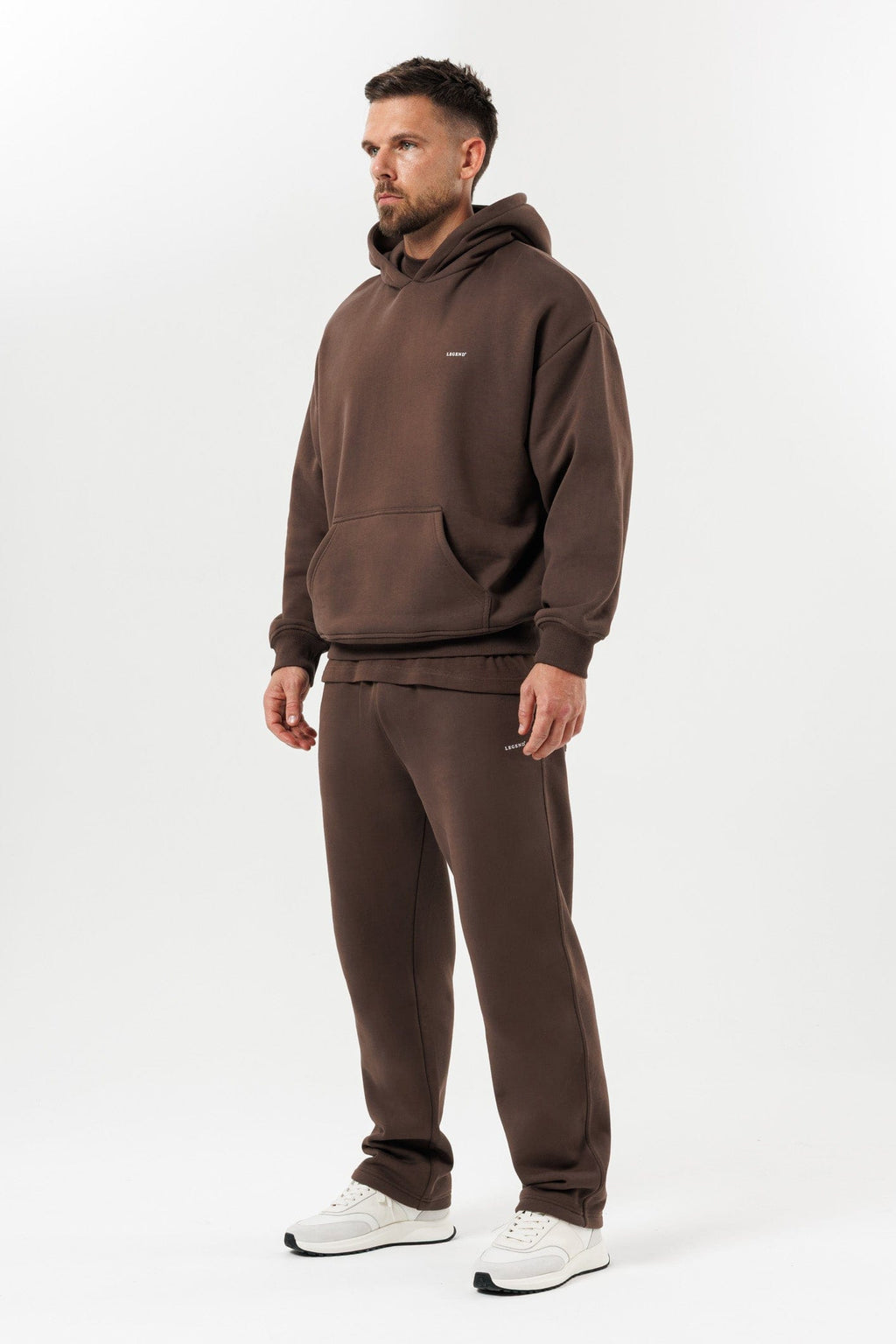 LEGEND LONDON Hoodie - PRINT PRINT HOODIE - BROWN