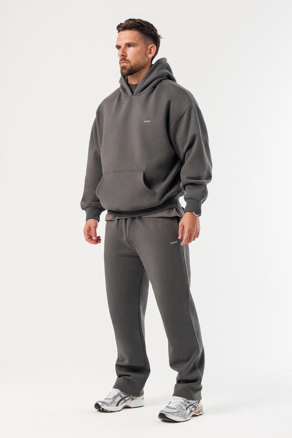 LEGEND LONDON Hoodie - PRINT PRINT HOODIE - DARK GREY