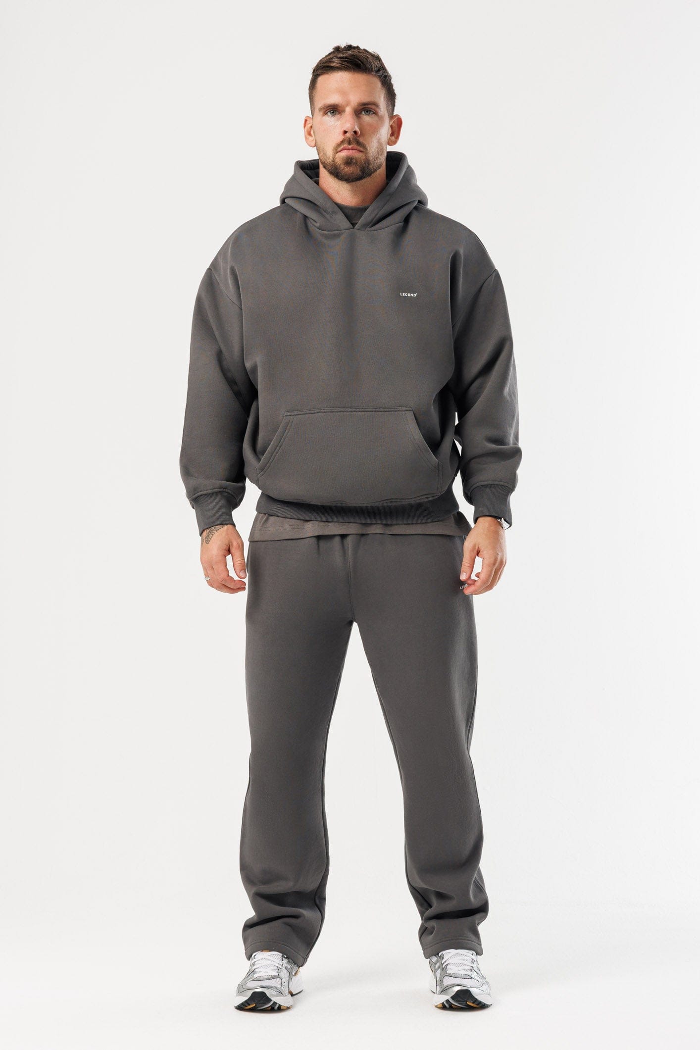 LEGEND LONDON Hoodie - PRINT PRINT HOODIE - DARK GREY