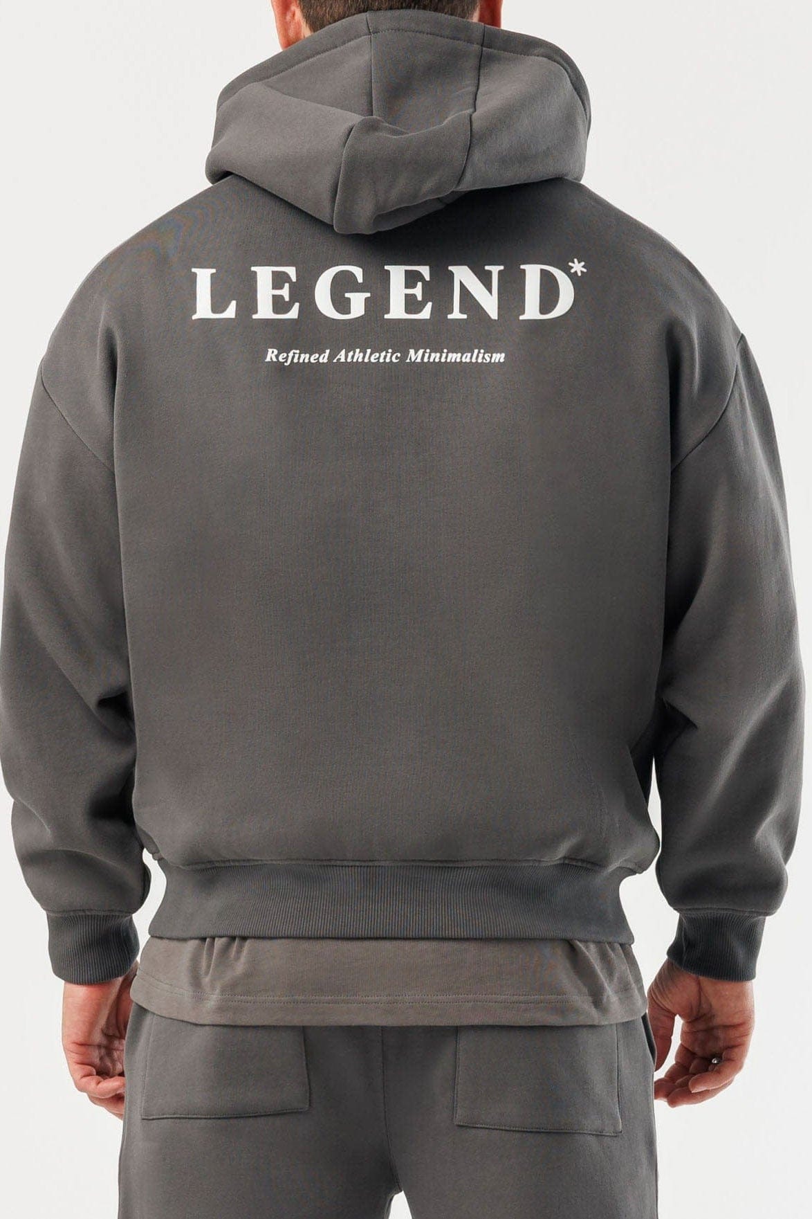 LEGEND LONDON Hoodie - PRINT PRINT HOODIE - DARK GREY