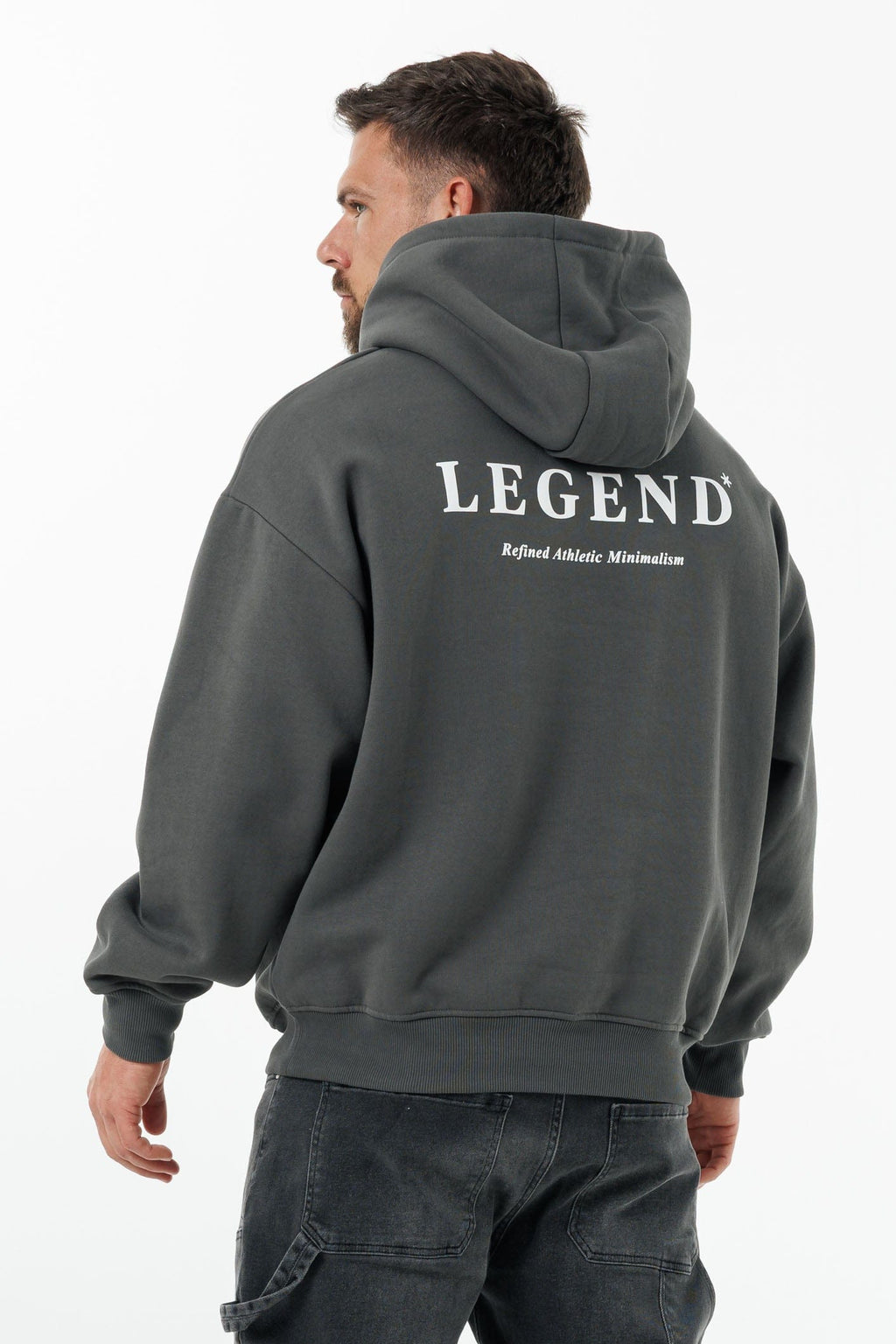 LEGEND LONDON Hoodie - PRINT PRINT HOODIE - DARK GREY
