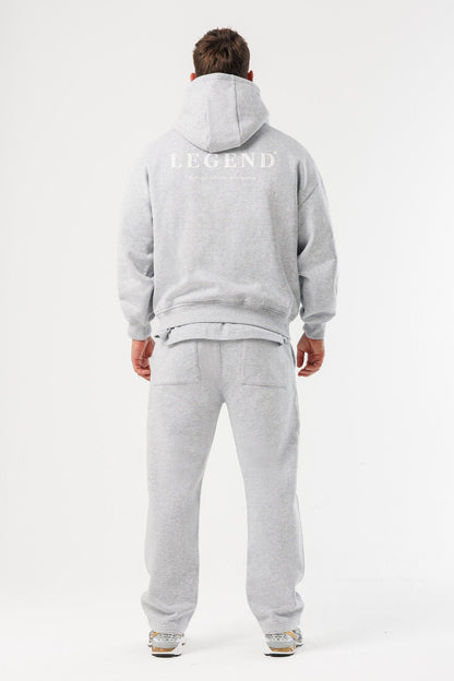 LEGEND LONDON Hoodie - PRINT PRINT HOODIE - GREY MARL