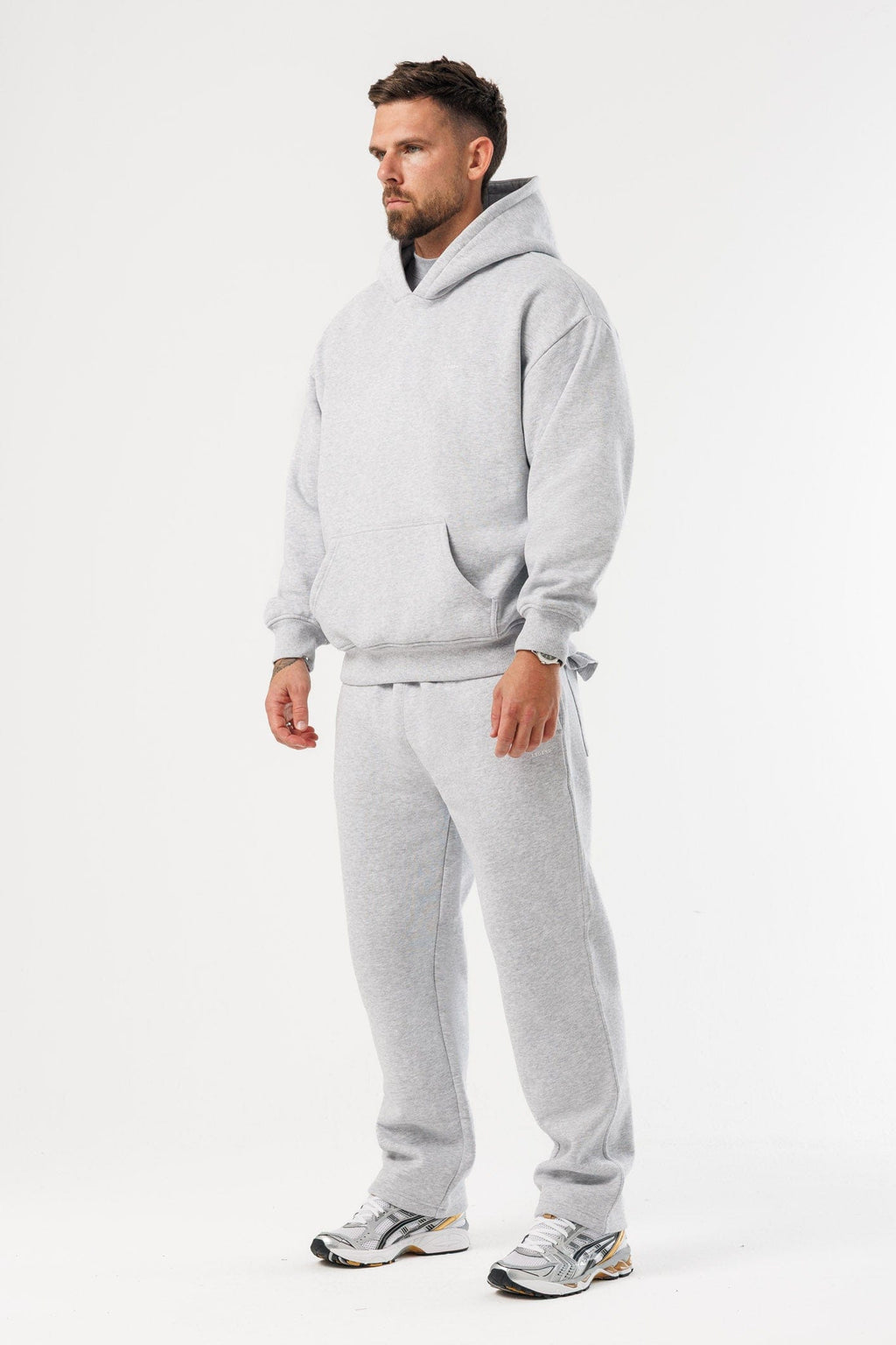 LEGEND LONDON Hoodie - PRINT PRINT HOODIE - GREY MARL