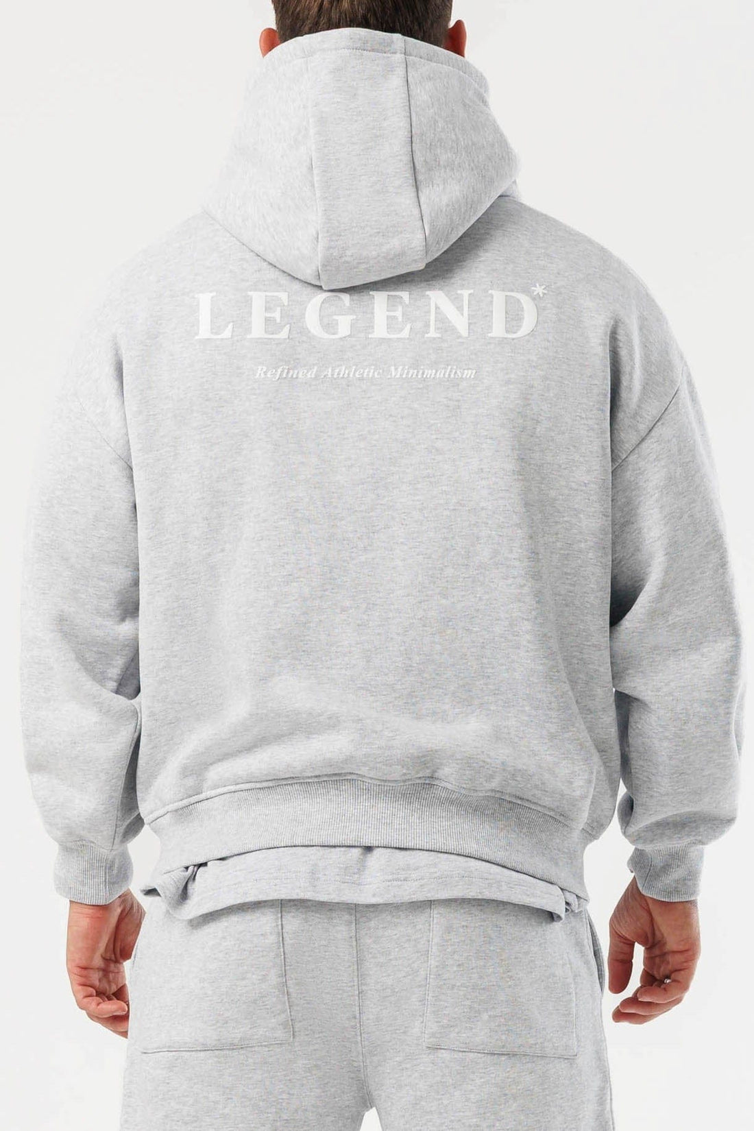 LEGEND LONDON Hoodie - PRINT PRINT HOODIE - GREY MARL