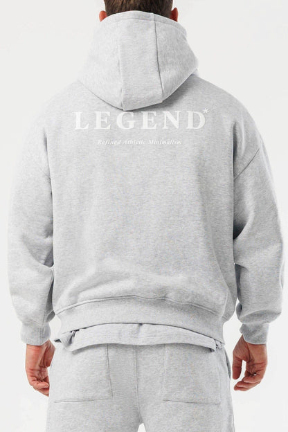LEGEND LONDON Hoodie - PRINT PRINT HOODIE - GREY MARL