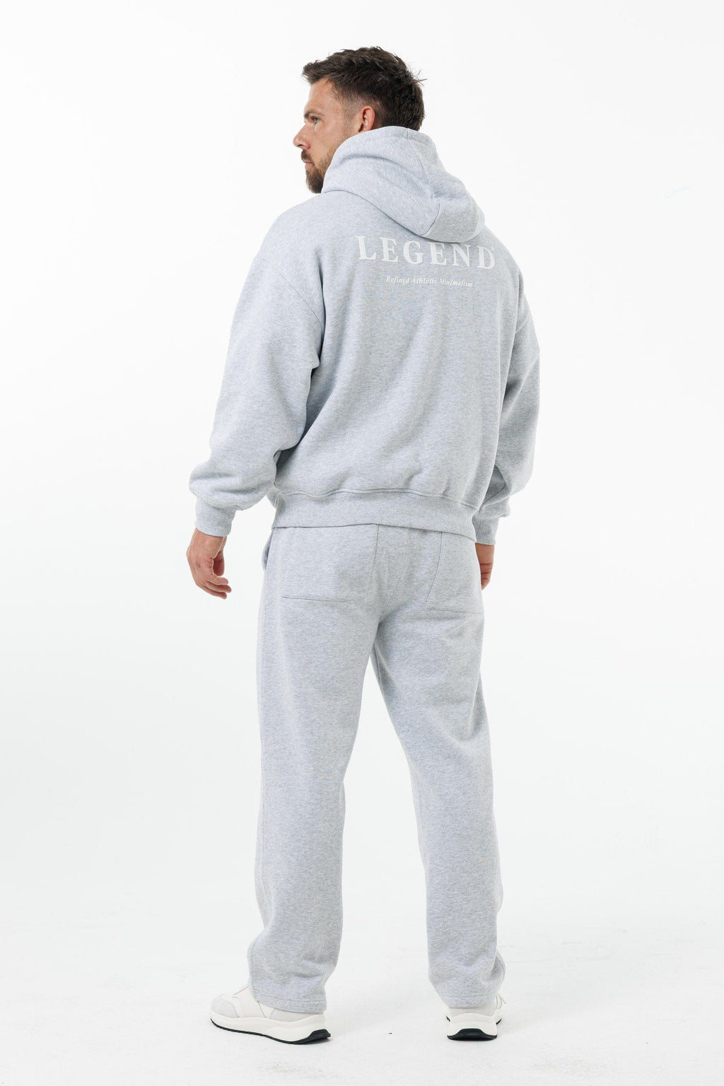 LEGEND LONDON Hoodie - PRINT PRINT HOODIE - GREY MARL