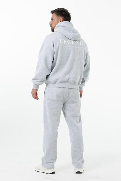 LEGEND LONDON Hoodie - PRINT PRINT HOODIE - GREY MARL