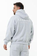 LEGEND LONDON Hoodie - PRINT PRINT HOODIE - GREY MARL