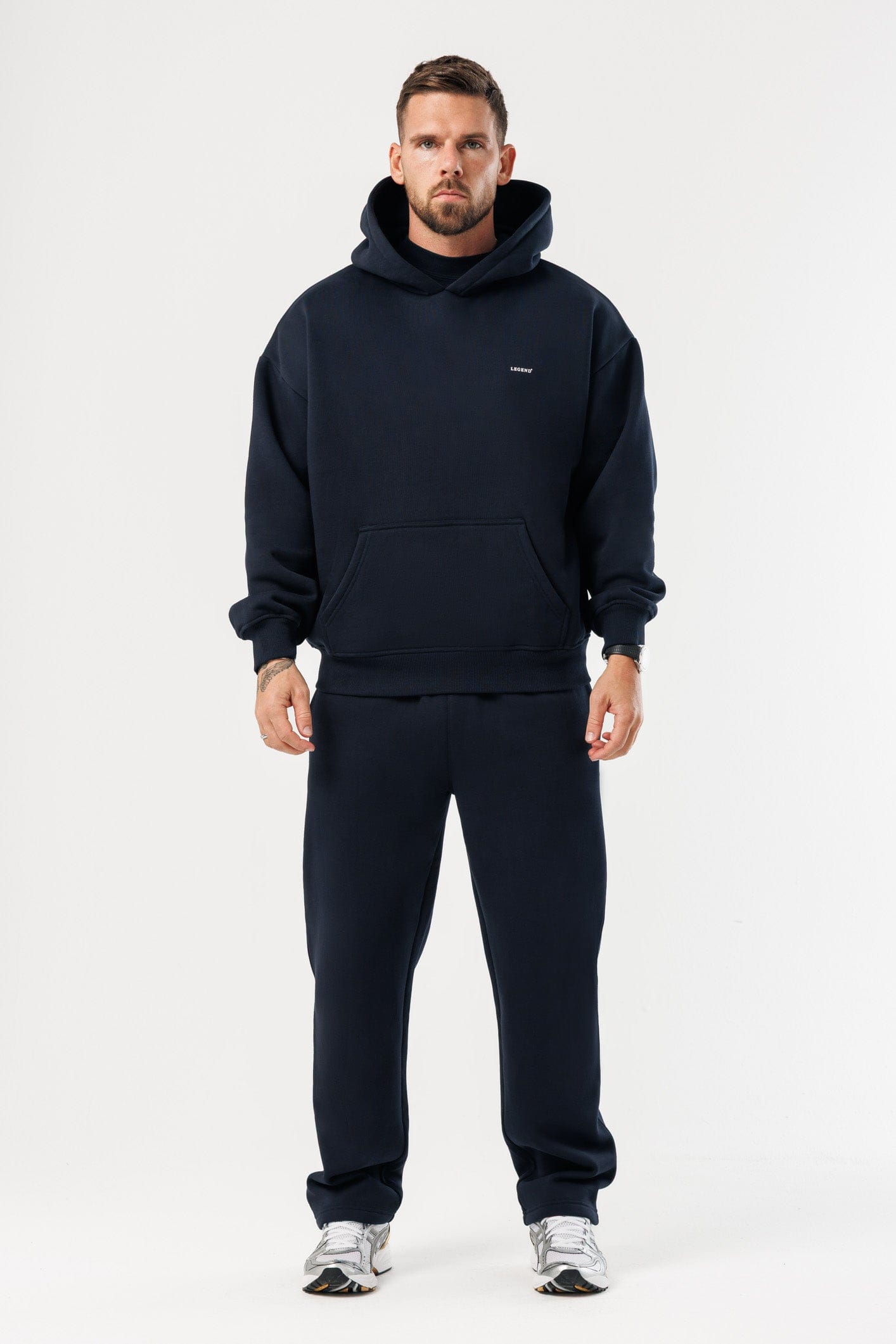 LEGEND LONDON Hoodie - PRINT PRINT HOODIE - NAVY