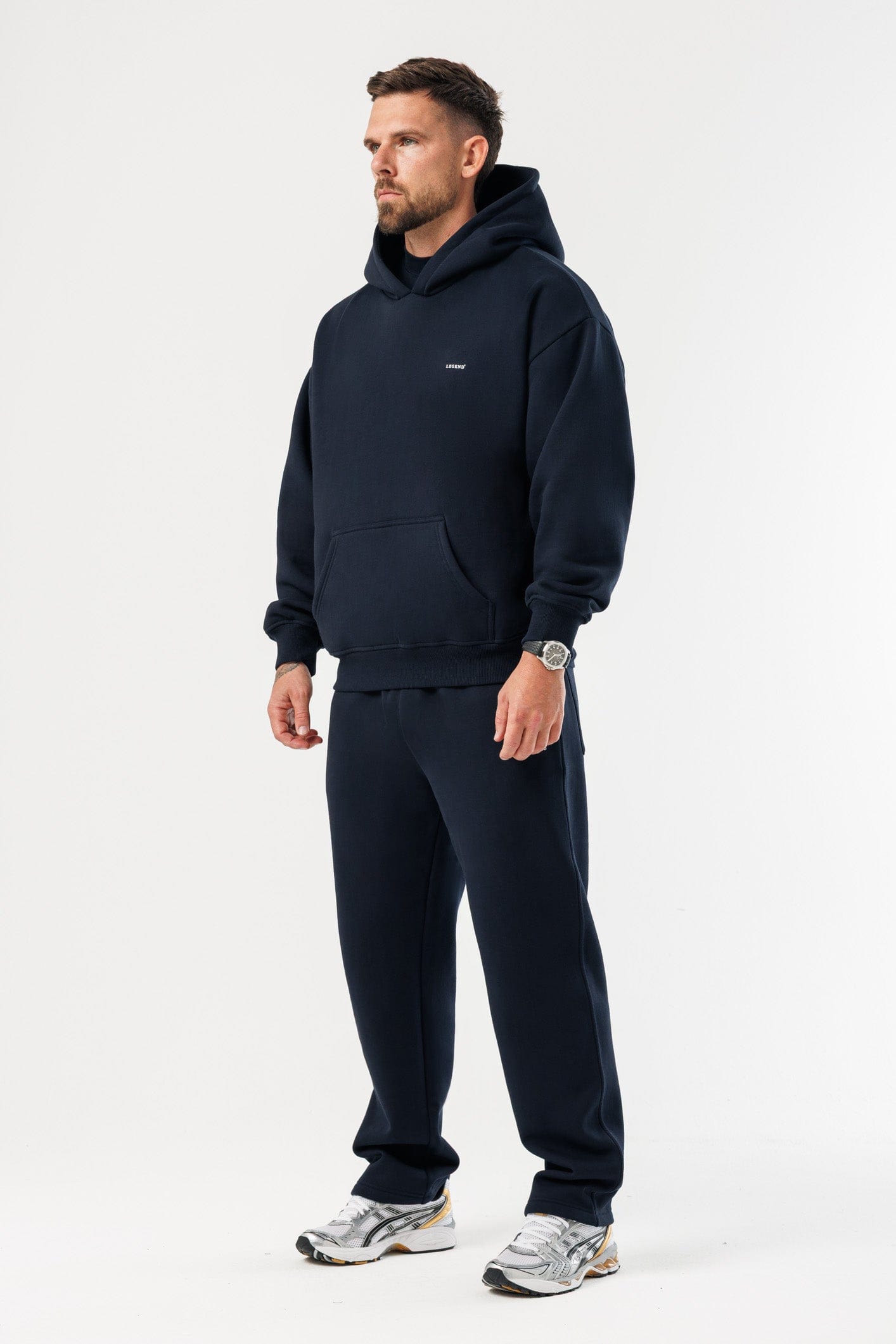 LEGEND LONDON Hoodie - PRINT PRINT HOODIE - NAVY