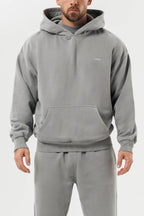 LEGEND LONDON Hoodie - PRINT PRINT HOODIE - WASHED GREY