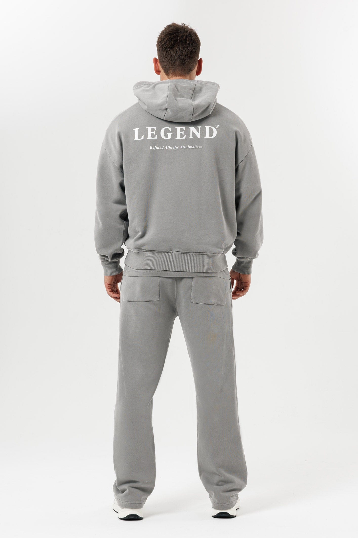 LEGEND LONDON Hoodie - PRINT PRINT HOODIE - WASHED GREY