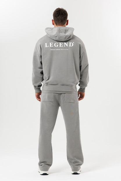 LEGEND LONDON Hoodie - PRINT PRINT HOODIE - WASHED GREY
