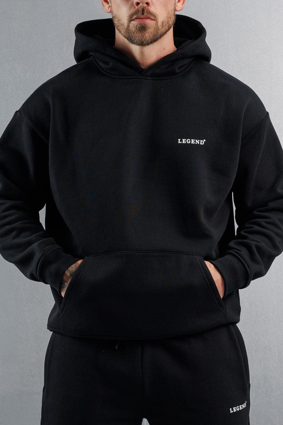 Legend London Hoodie RELAXED HOODIE - BLACK