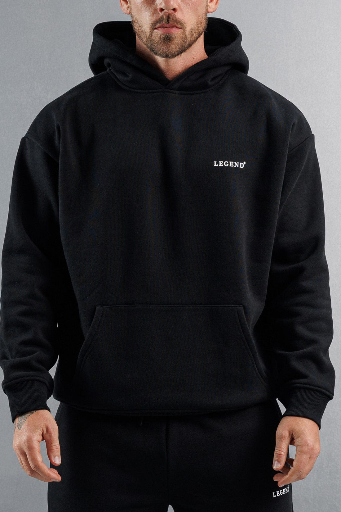 Legend London Hoodie RELAXED HOODIE - BLACK
