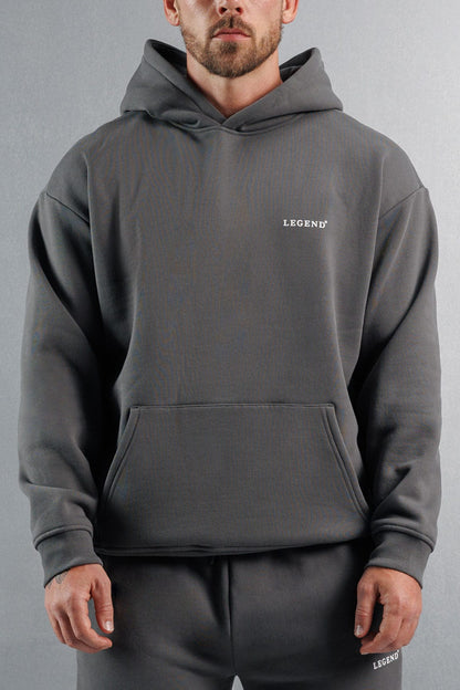 Legend London Hoodie RELAXED HOODIE - DARK GREY