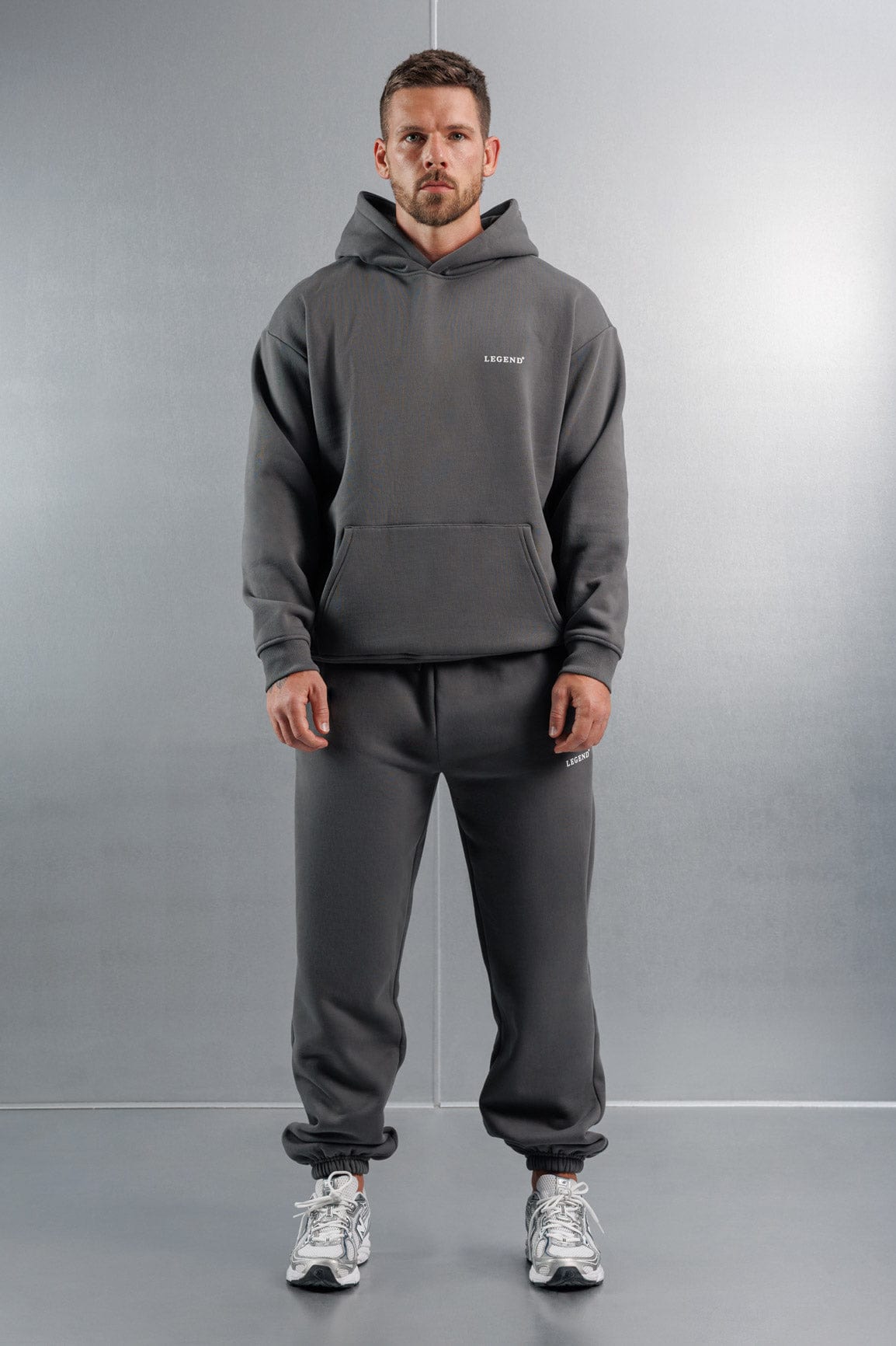 Legend London Hoodie RELAXED HOODIE - DARK GREY