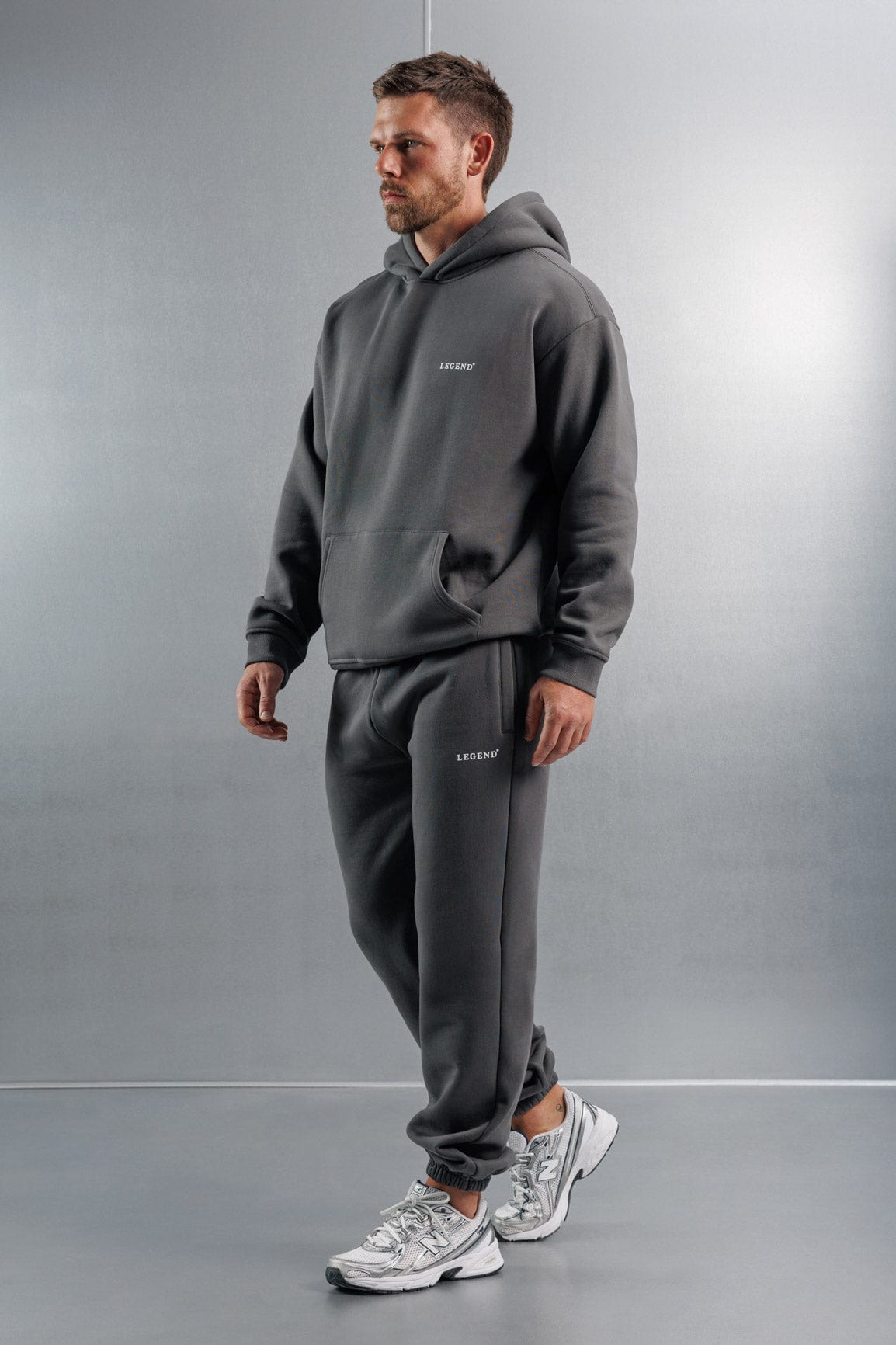 Legend London Hoodie RELAXED HOODIE - DARK GREY