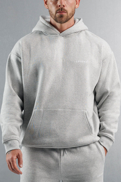 Legend London Hoodie RELAXED HOODIE - GREY MARL