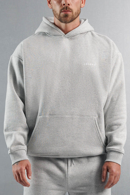 Legend London Hoodie RELAXED HOODIE - GREY MARL