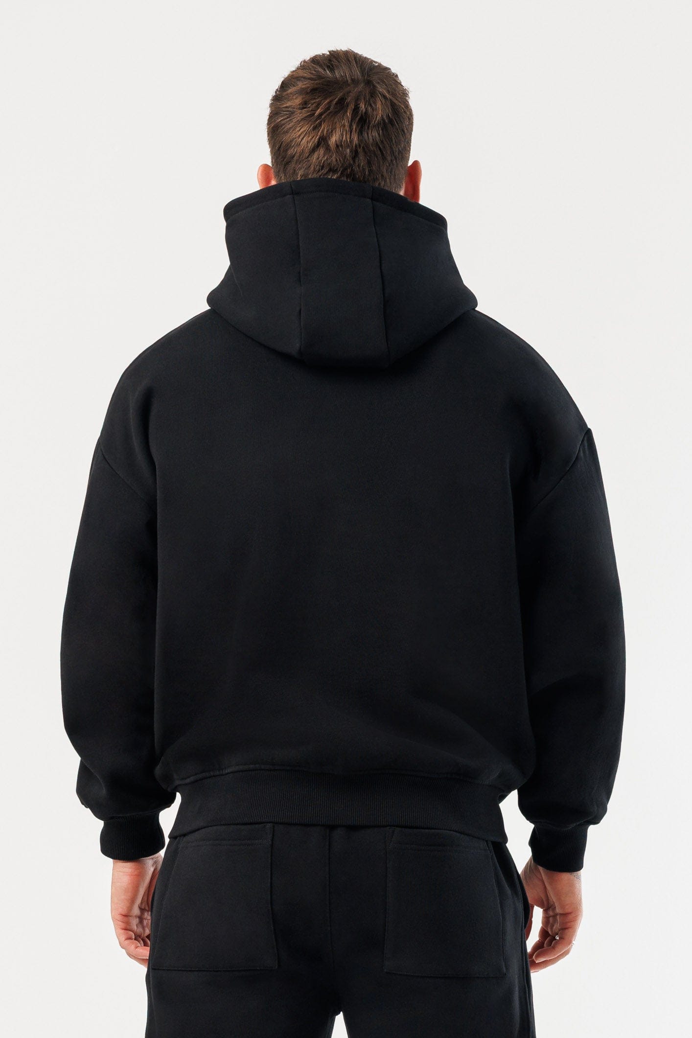 LEGEND LONDON Hoodie - ZIPPED ZIPPED HOODIE - BLACK
