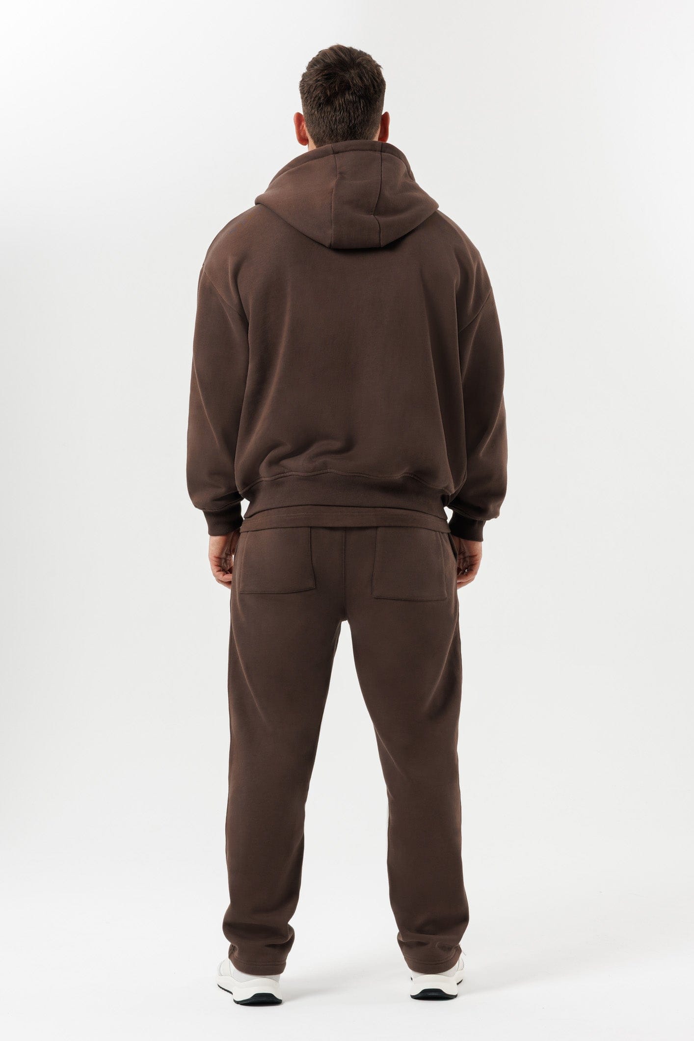 LEGEND LONDON Hoodie - ZIPPED ZIPPED HOODIE - BROWN