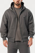 LEGEND LONDON Hoodie - ZIPPED ZIPPED HOODIE - DARK GREY