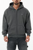 LEGEND LONDON Hoodie - ZIPPED ZIPPED HOODIE - DARK GREY