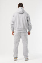 LEGEND LONDON Hoodie - ZIPPED ZIPPED HOODIE - GREY MARL