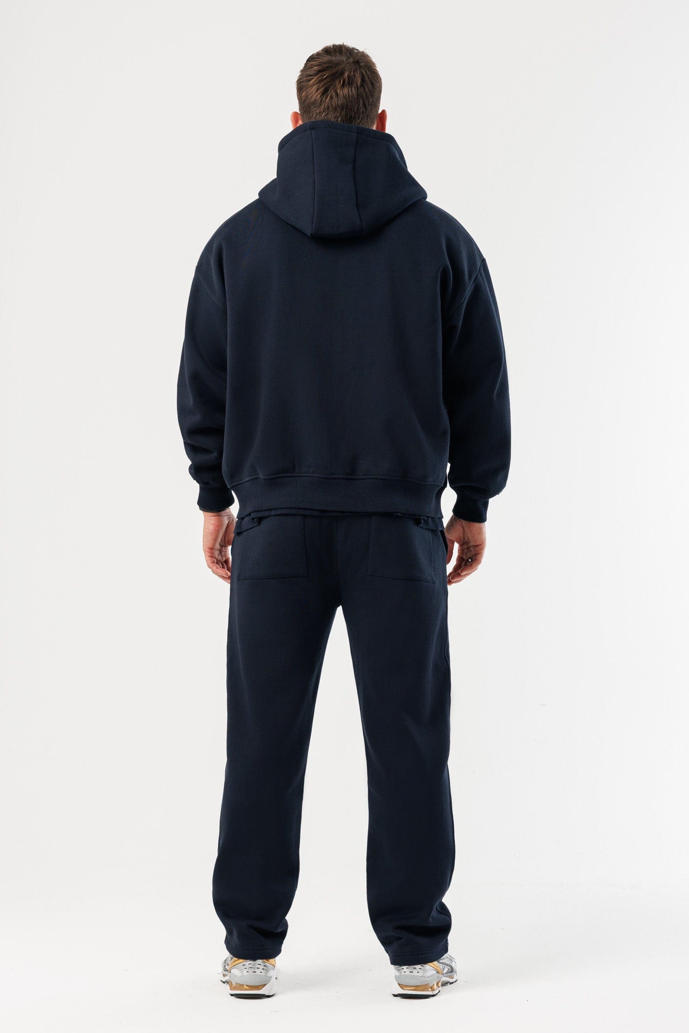 LEGEND LONDON Hoodie - ZIPPED ZIPPED HOODIE - NAVY