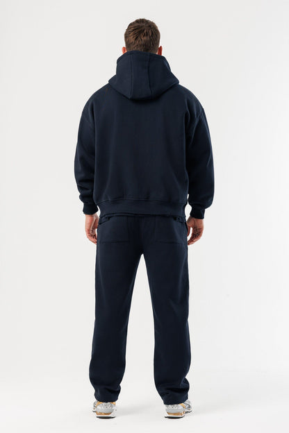 LEGEND LONDON Hoodie - ZIPPED ZIPPED HOODIE - NAVY