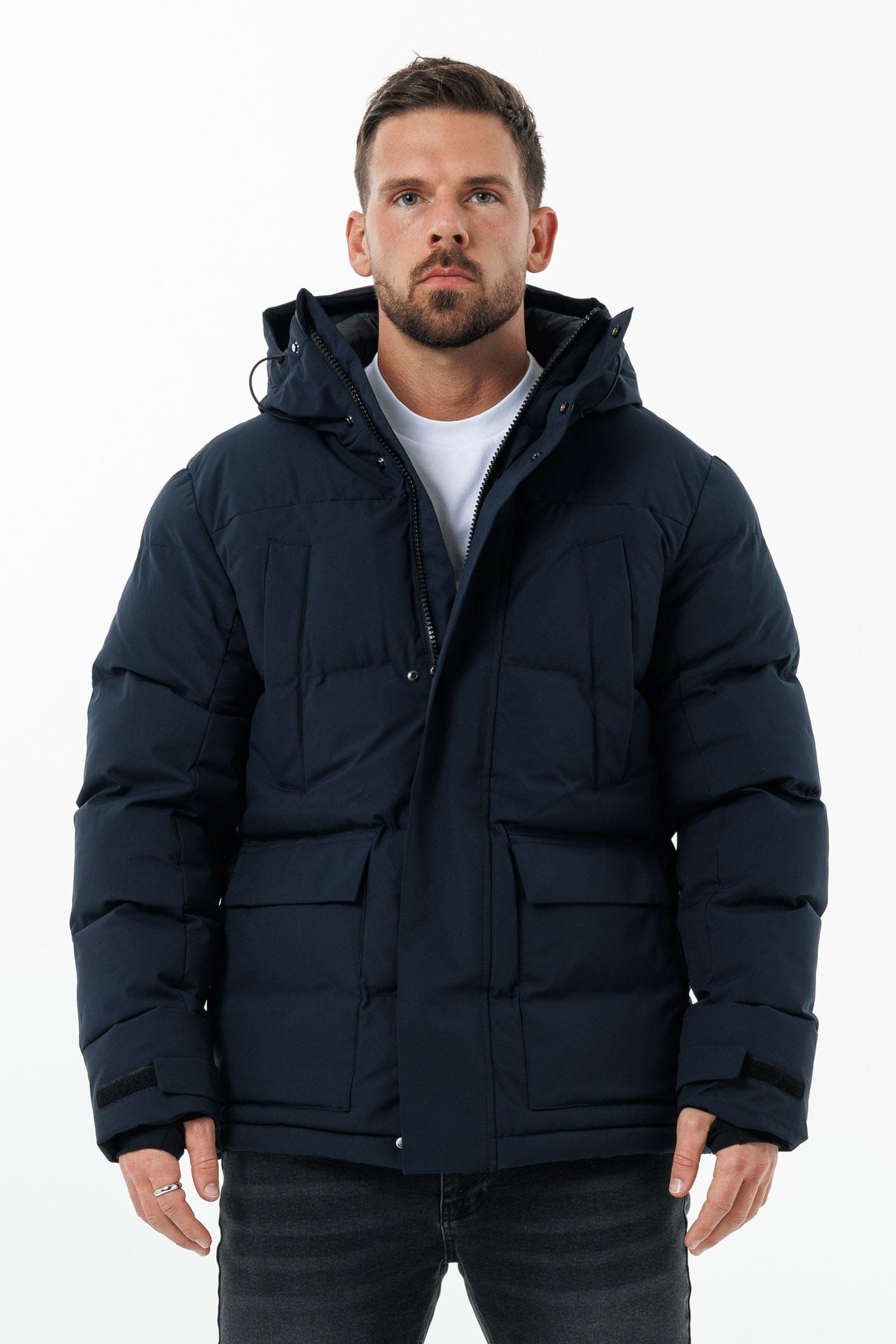 PARKA JACKET - NAVY – Legend London