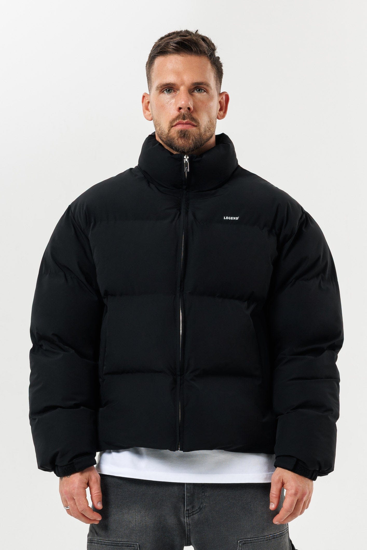 PUFFER JACKET - BLACK – Legend London