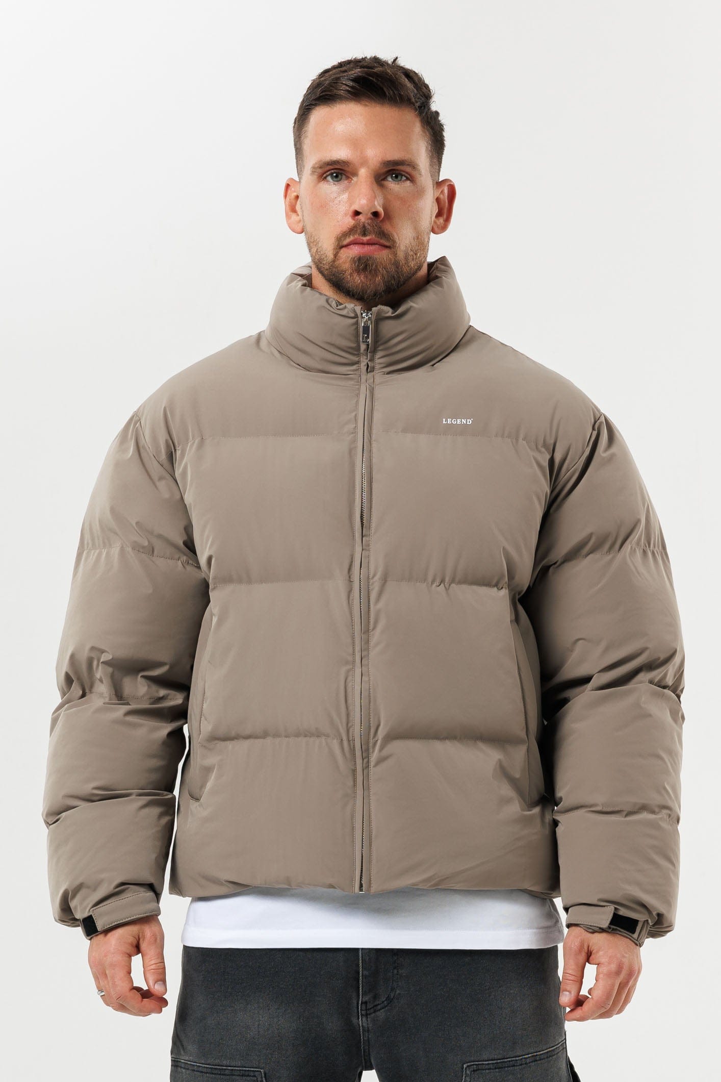 Legend London Jackets PUFFER JACKET - TAUPE