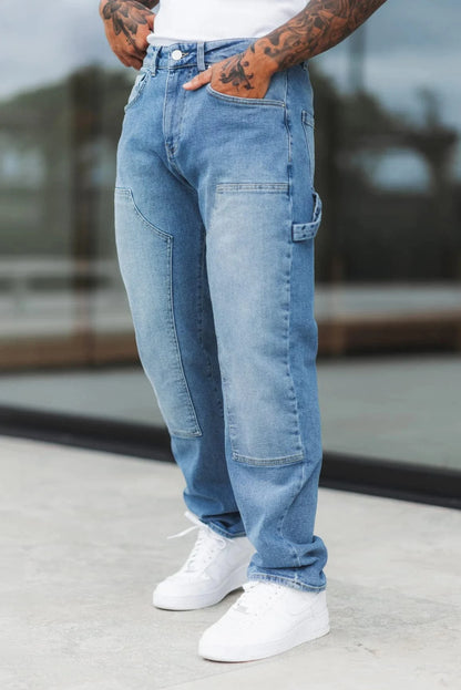 Legend London Jeans 28 / WASHED LIGHT BLUE CARPENTER JEANS